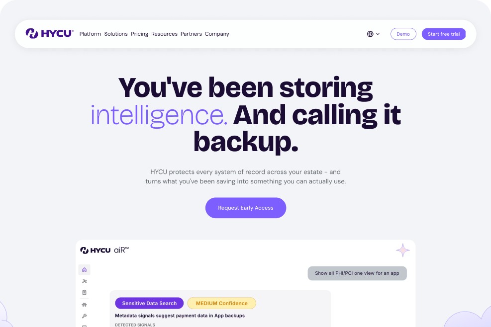 HYCU_ #1 AI Resilience Company