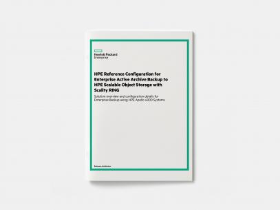 HPE Reference Configuration for Enterprise Active Archive Backup