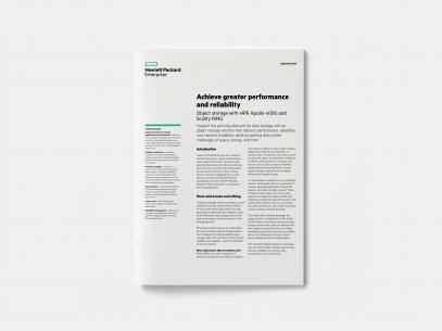 Solution brief: HPE Apollo 4000 & Scality RING