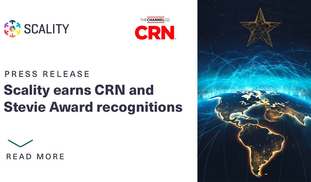 Scality earns CRN and Stevie Award recognitions for  partner commitment and cloud backup technology excellence