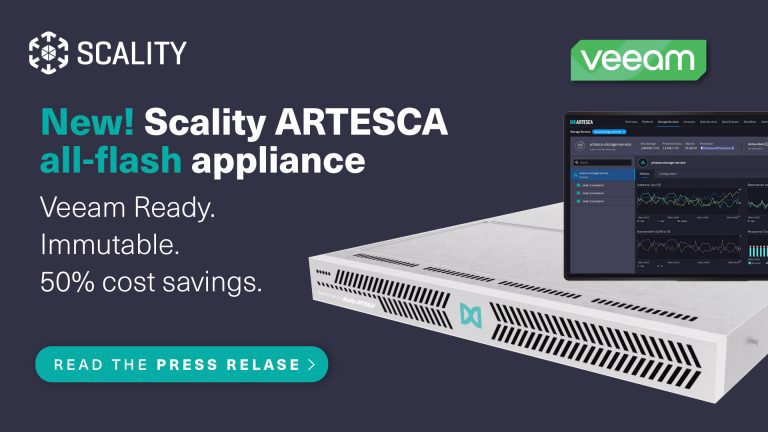 New Scality ARTESCA all-flash appliance accelerates recovery of business-critical data with extreme backup protection