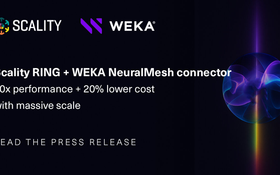 Scality and WEKA partner to deliver high-performance AI storage  with efficient object tiering
